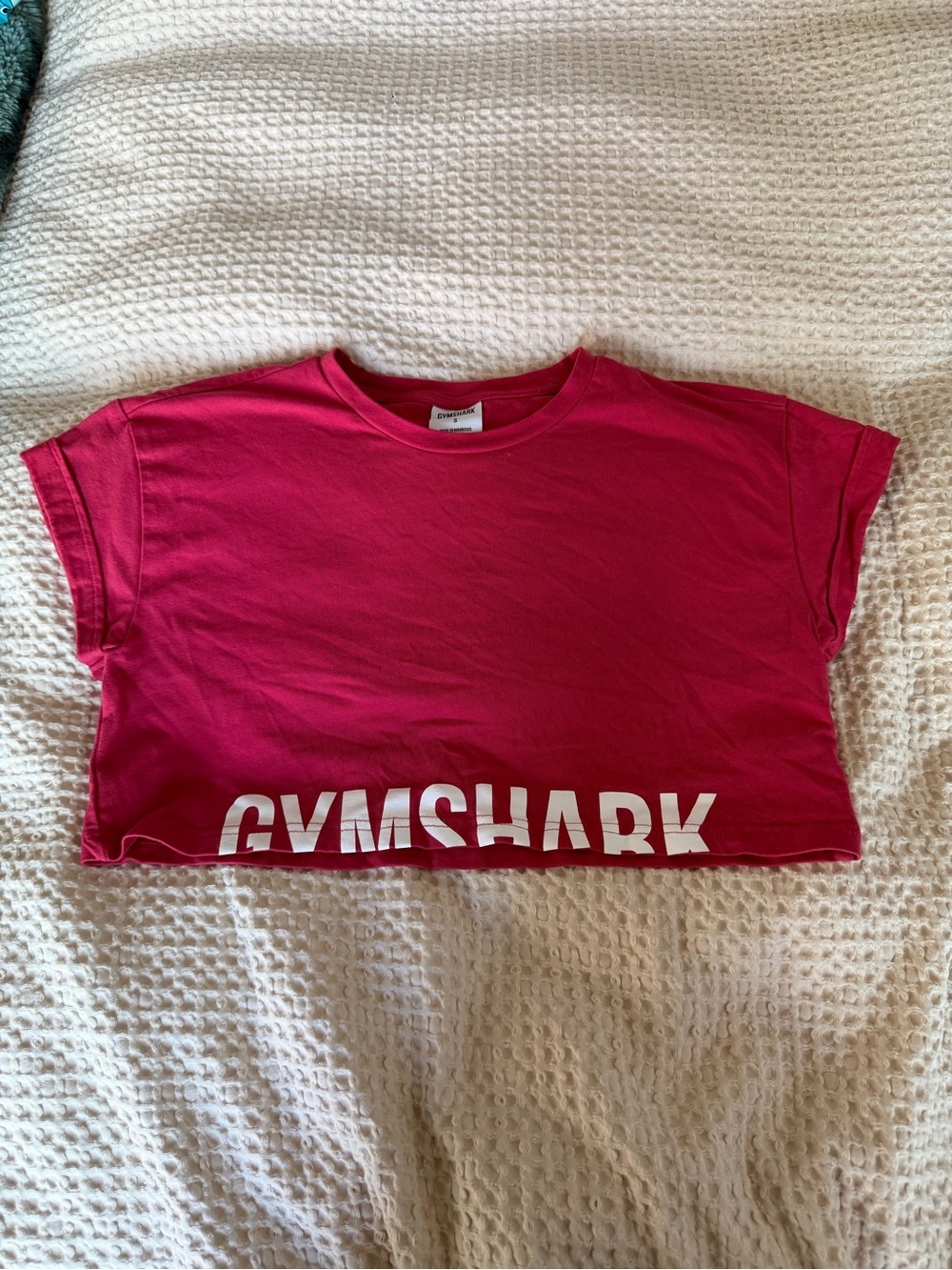 Gymshark Raspberry Pink Cropped Tee